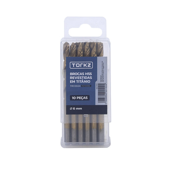 Broca Titânio Torkz 6 mm, 10 Peças - Imagem 3