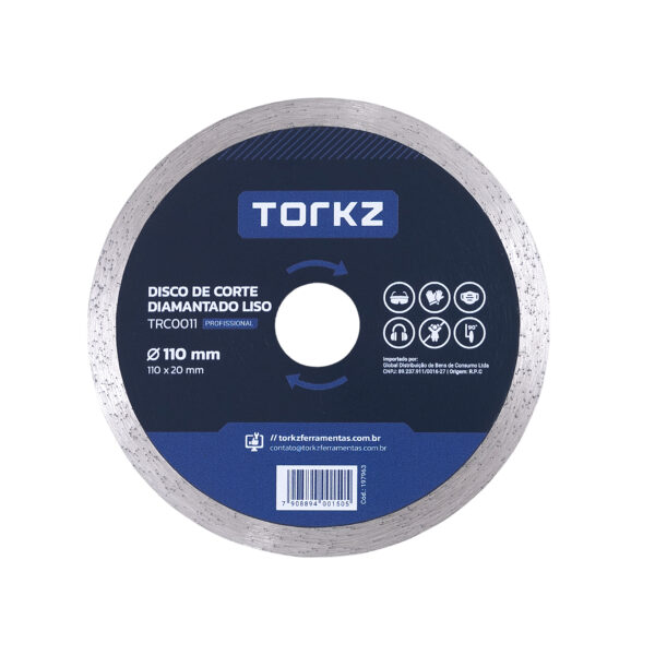 Disco Diamantado Liso Torkz, 110mm