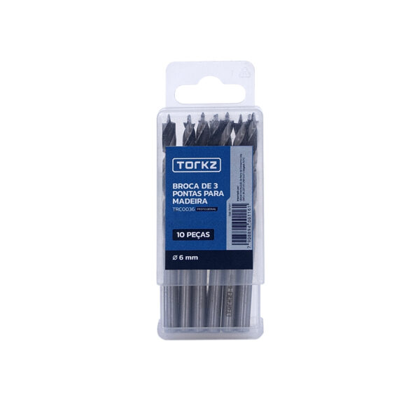 Broca Aço Carbono Torkz 6 mm, 10 Peças - Imagem 3